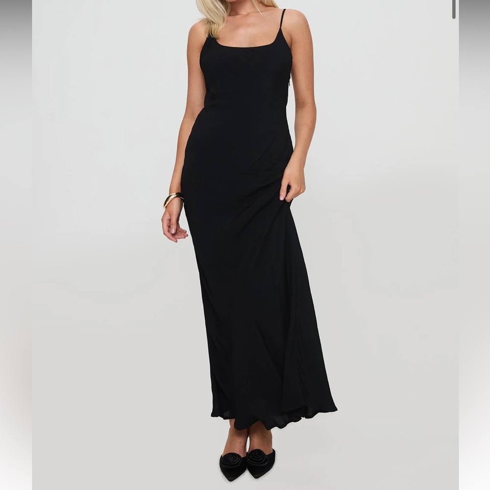 NWT Princess Polly Lagane Bias Cut Maxi Dress Black